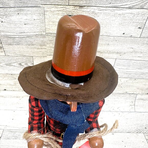2022 NWT Merry Brite 12" Wooden Cowboy Nutcracker Figurine - Picture 2 of 10